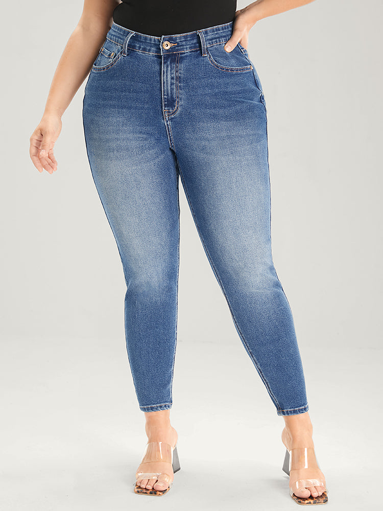 Women's High-Rise Medium Wash Super Skinny Jeans