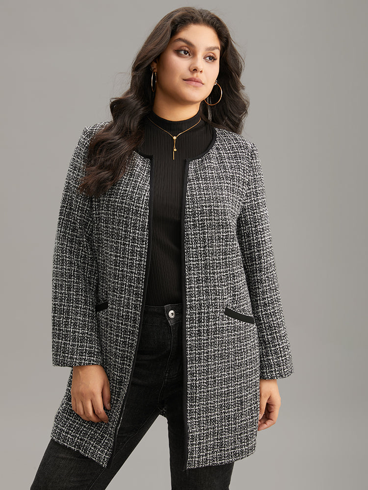 Plus size tweed store coat