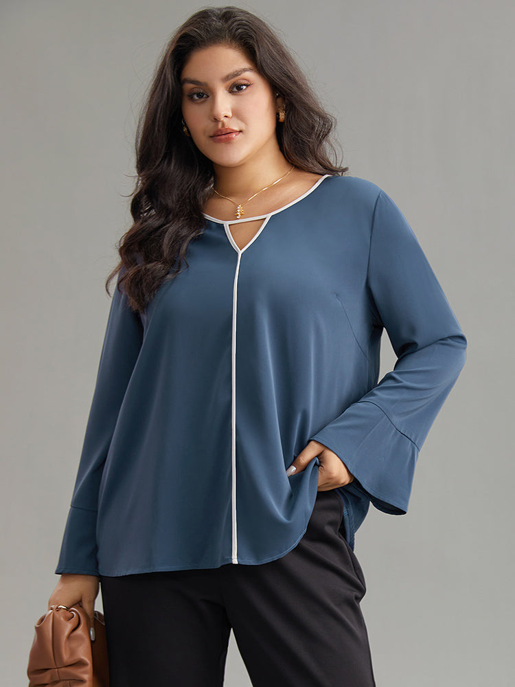 Plus Bell Sleeve Blouse