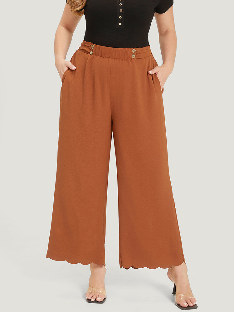 Scalloped Pants, Casual Pants for Women
