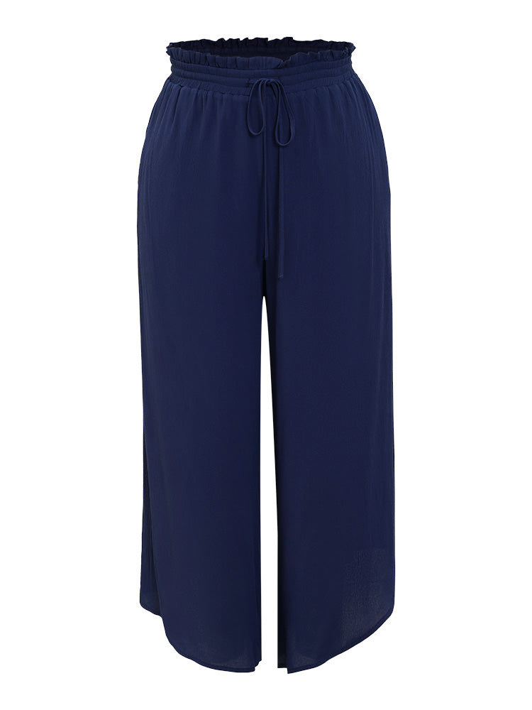 PAPERBAG WAIST WIDE LEG PANT LONDON LOOMS