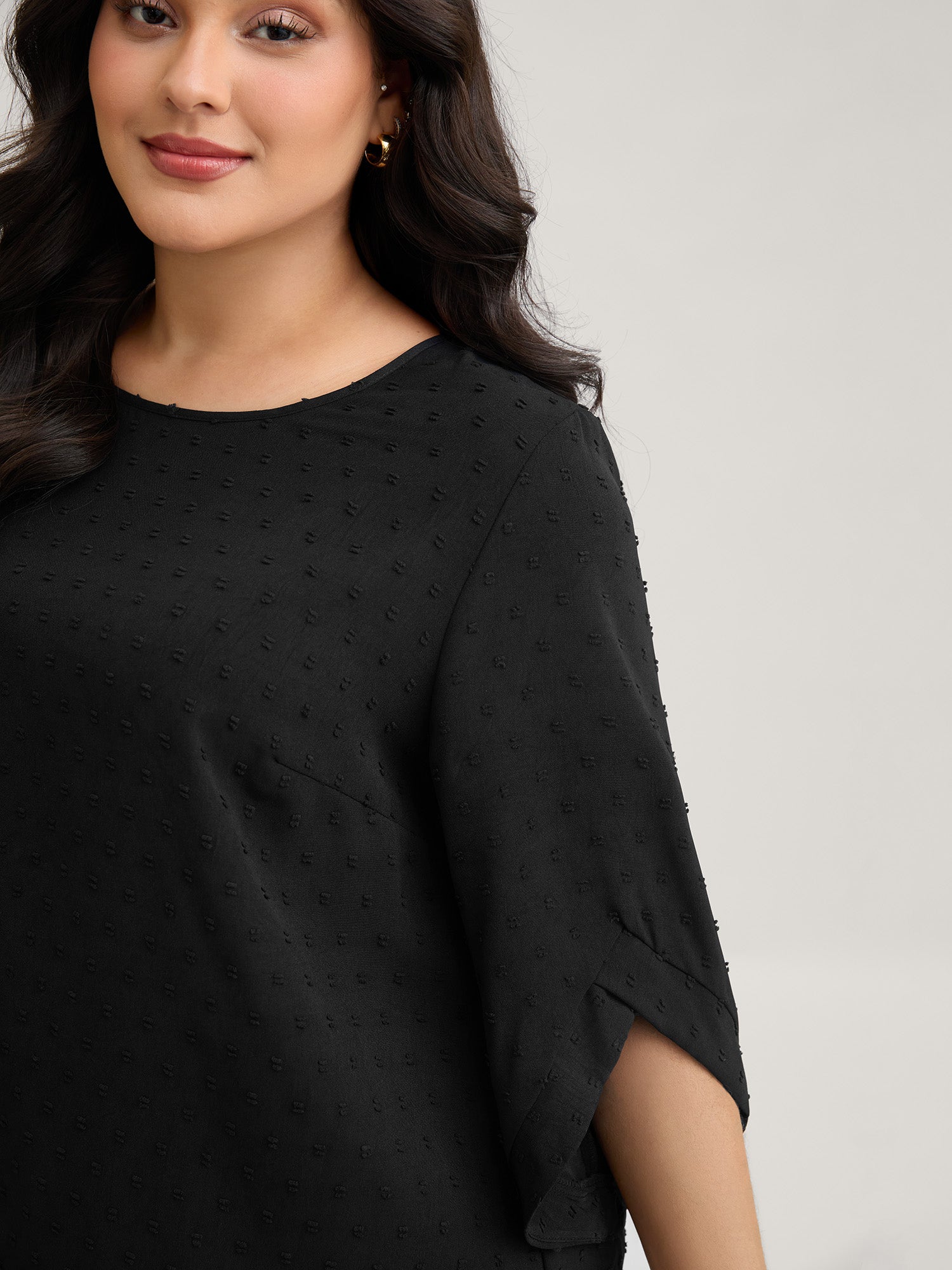Warm Fleece Round Neck Blouse