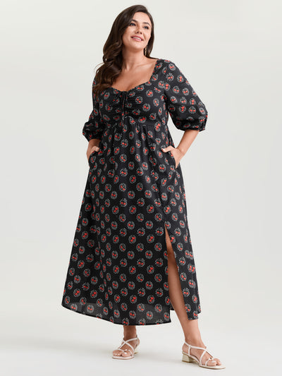 sheer floral maxi dress Katherine Maxi Dress  Cream & Rust Floral