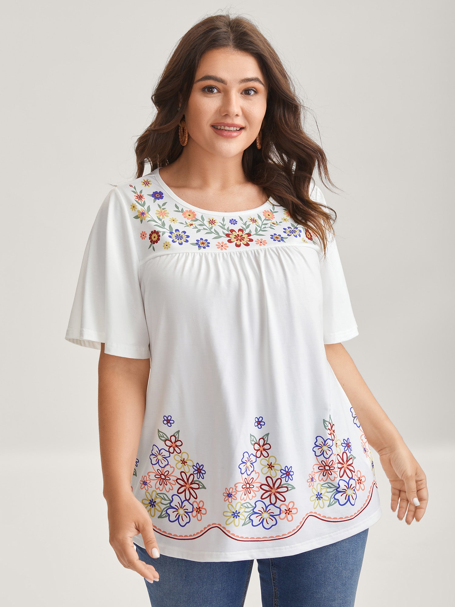 frilly blouse plus size