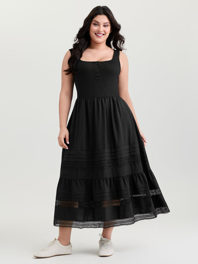 navy blue dress for baby girl Plus Size Pleated Midi V-Neck Long Sleeves Chiffon Wedding Guest Dress main image 0