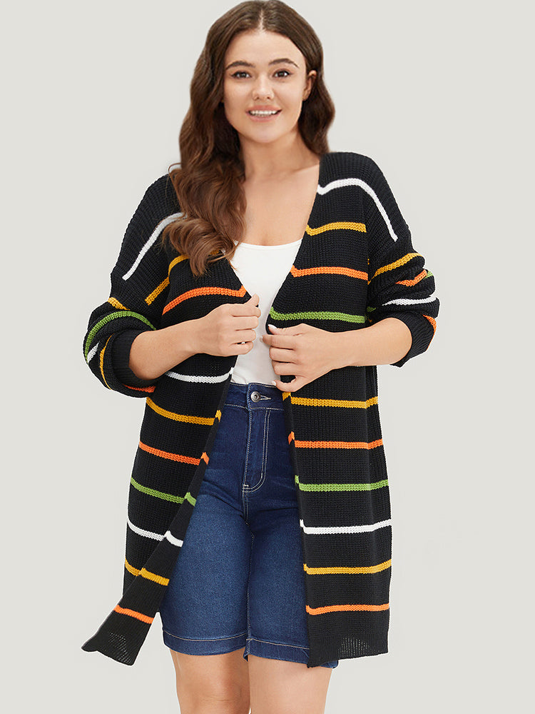 Stripe Loose Knit Cardigan