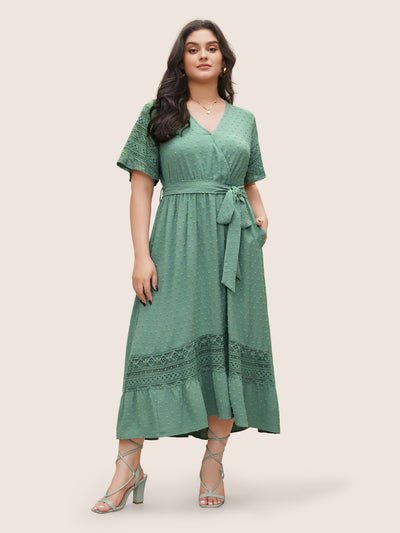 chinese dress ladies Plus Size Bordeaux Lace Dress