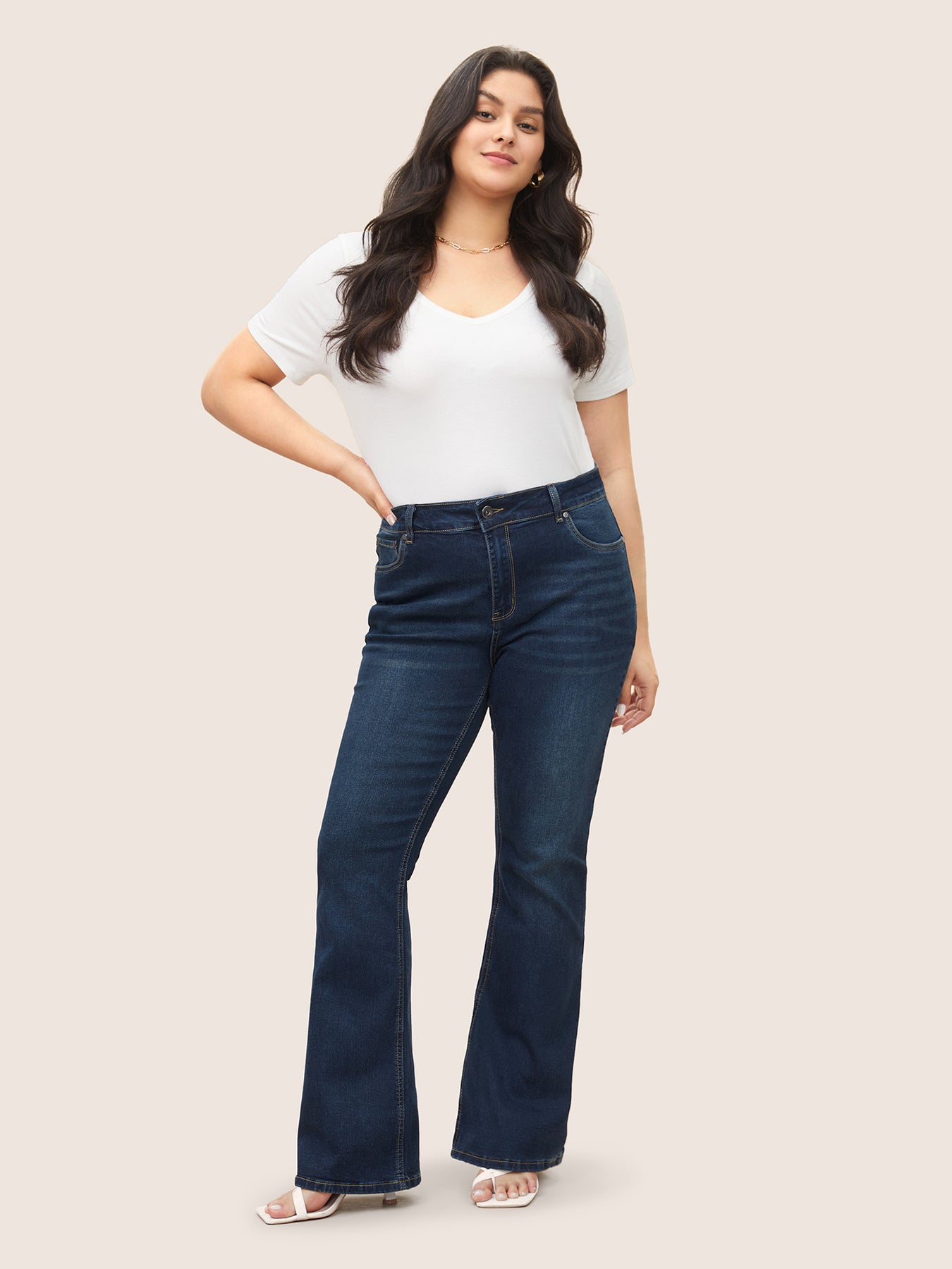 Bootcut Very Stretchy Mid Rise Medium Wash Sculpt Waist Jeans – BloomChic