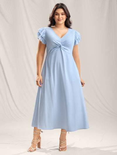 green emerald velvet dress Ever-Pretty Chic Plus Size Printed Velvet A-Line Tea Length Summer Formal Wedding Guest Dress