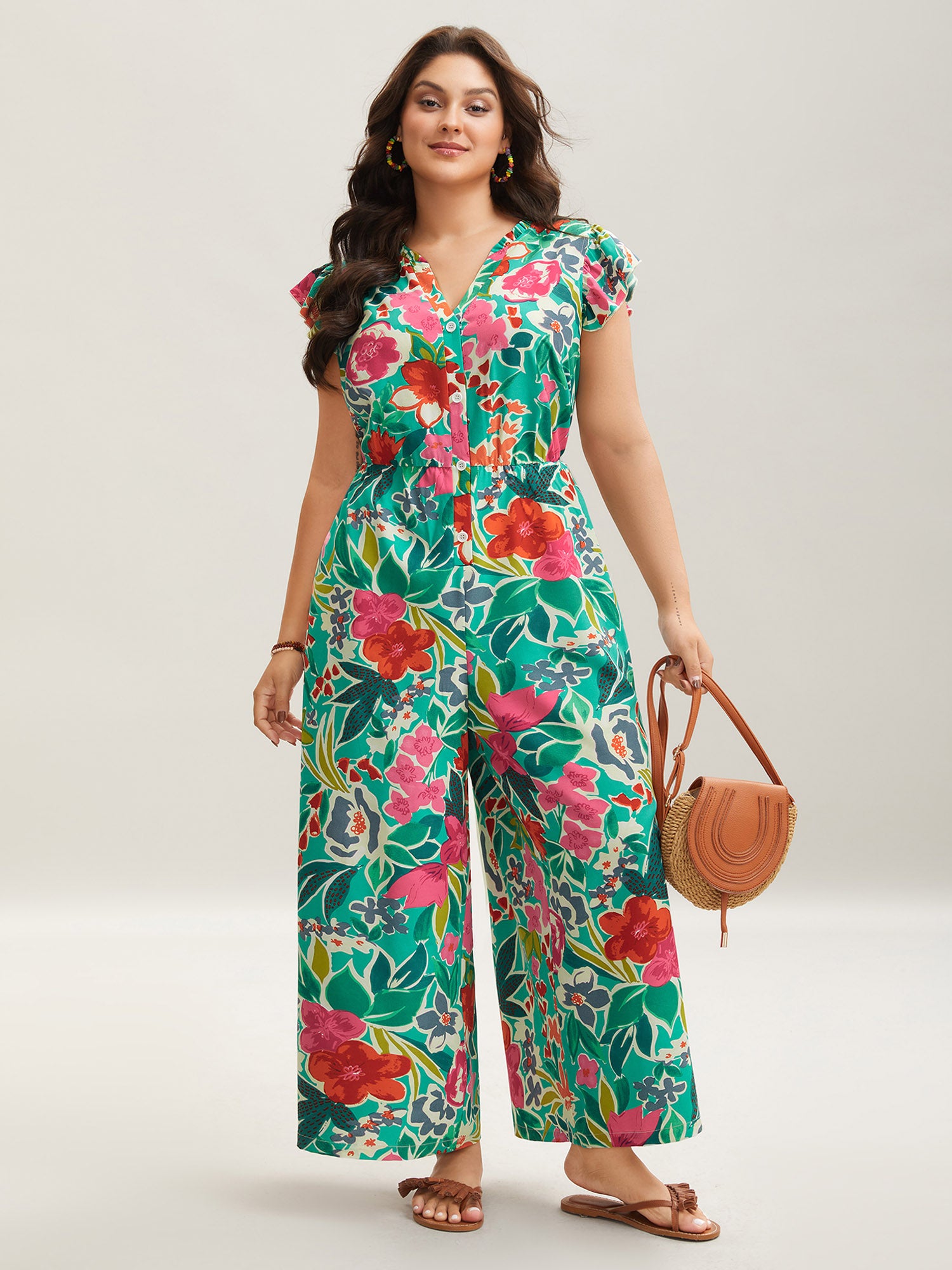 Sunkissed Floral Print Button Wide Leg Jumpsuit BloomChic sunkissed-floral-print-button-wide-leg-jumpsuit-bloomchic