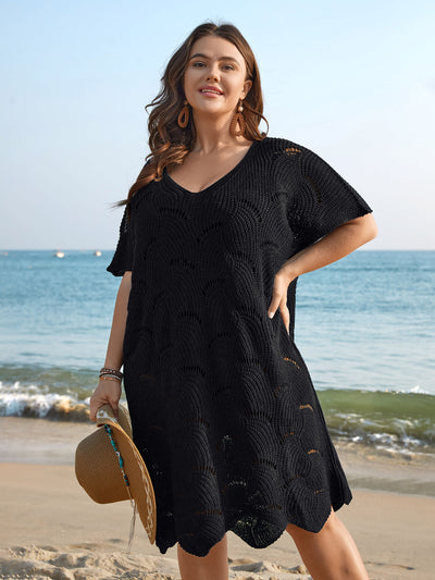 beach cover up dresses plus size Full Size Boho Print Surplice Beach Cover Up Dress Plus Size – Charming  Charlie main image 0