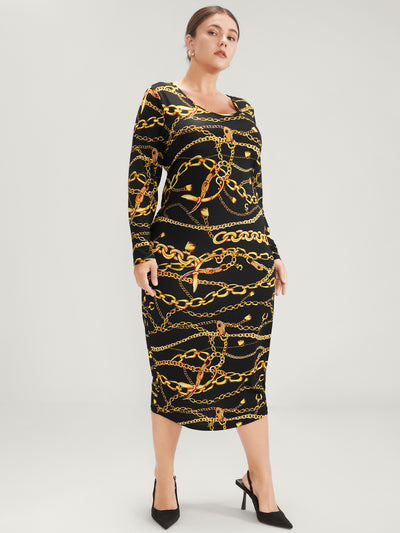 knee length dresses for ladies FLOR CUT OUT MIDI DRESS – Line & Dot main image 1