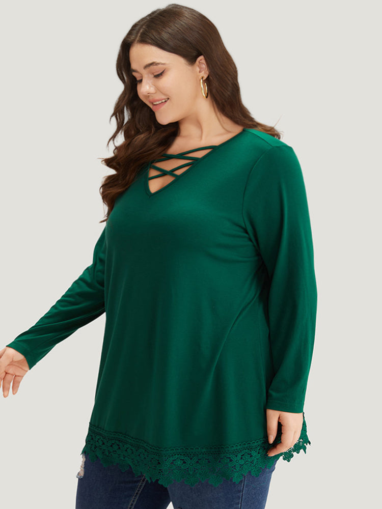 Side Lace Panel T-Shirt main image 1