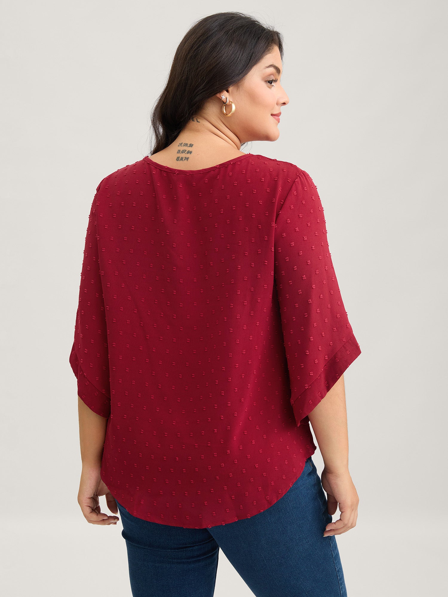 Warm Fleece Round Neck Blouse main image 1