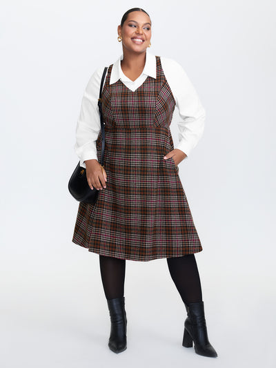 Long Sleeve Dress  Tagged "Plaid" BloomChic