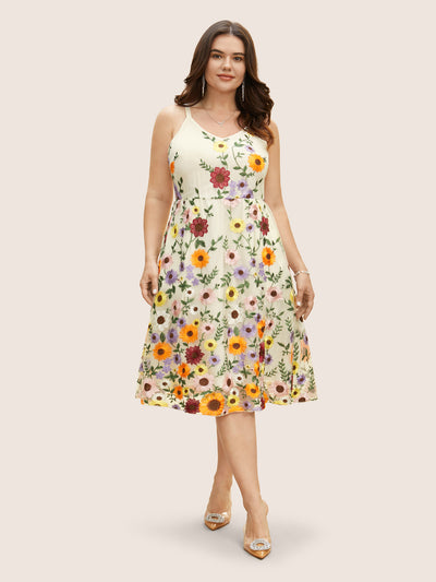 plus occasion embroidered floral midi dress Cream boohoo Plus Occasion Embroidered Floral Midi Dress
