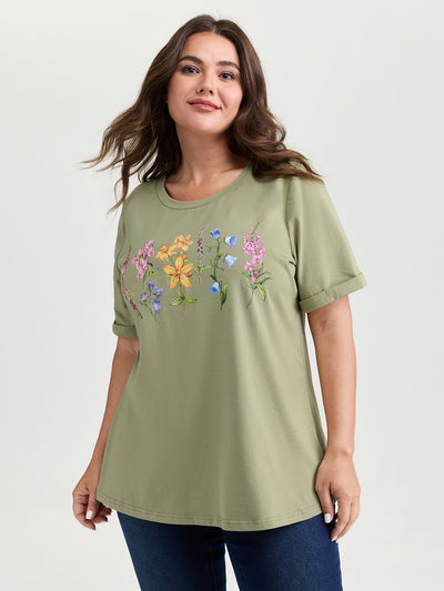 Blouse en popeline avec manches ballon - Blanc/rayures bleues - Ladies