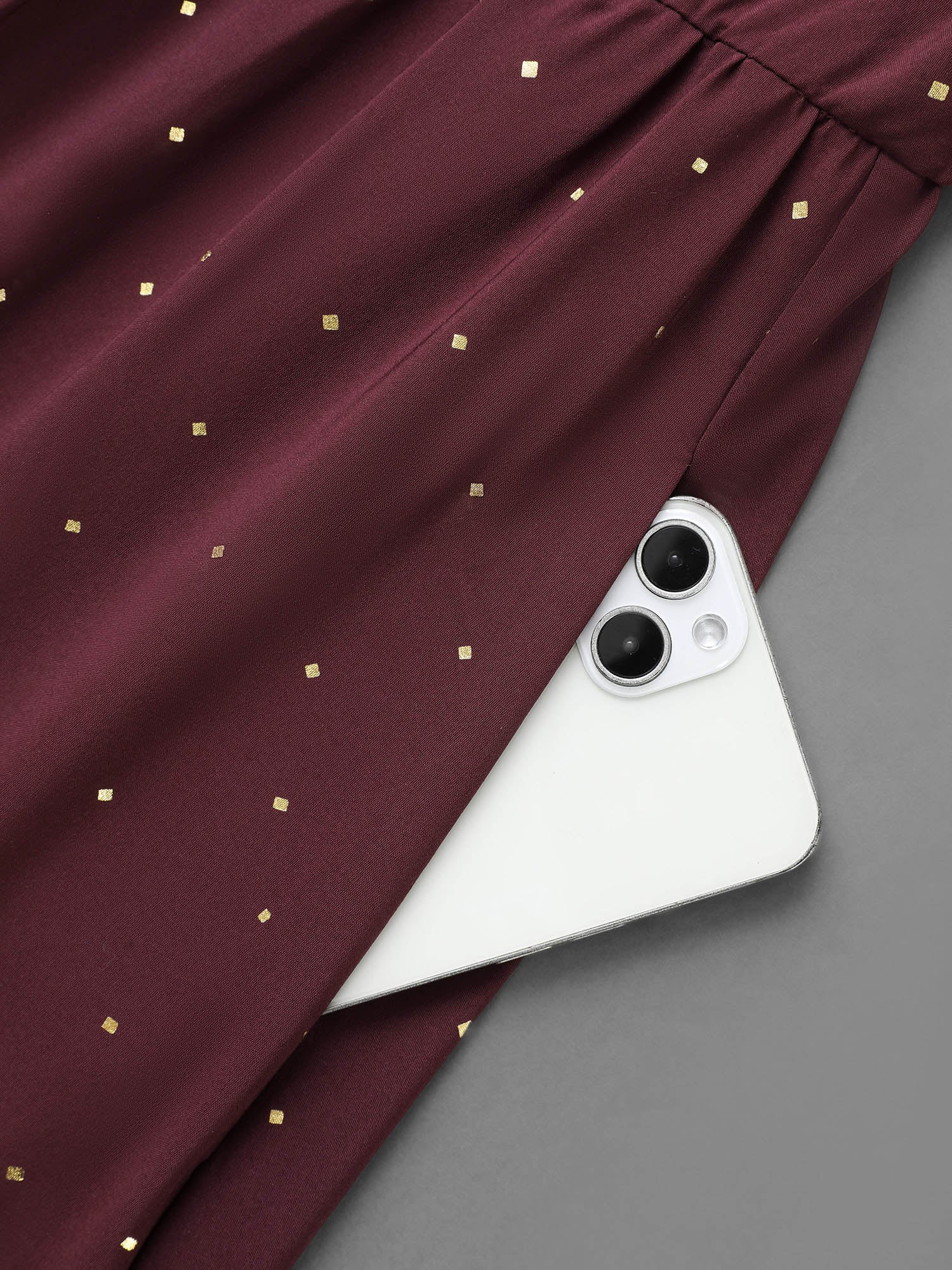 Round Neck Lantern Sleeve Dress main image 1