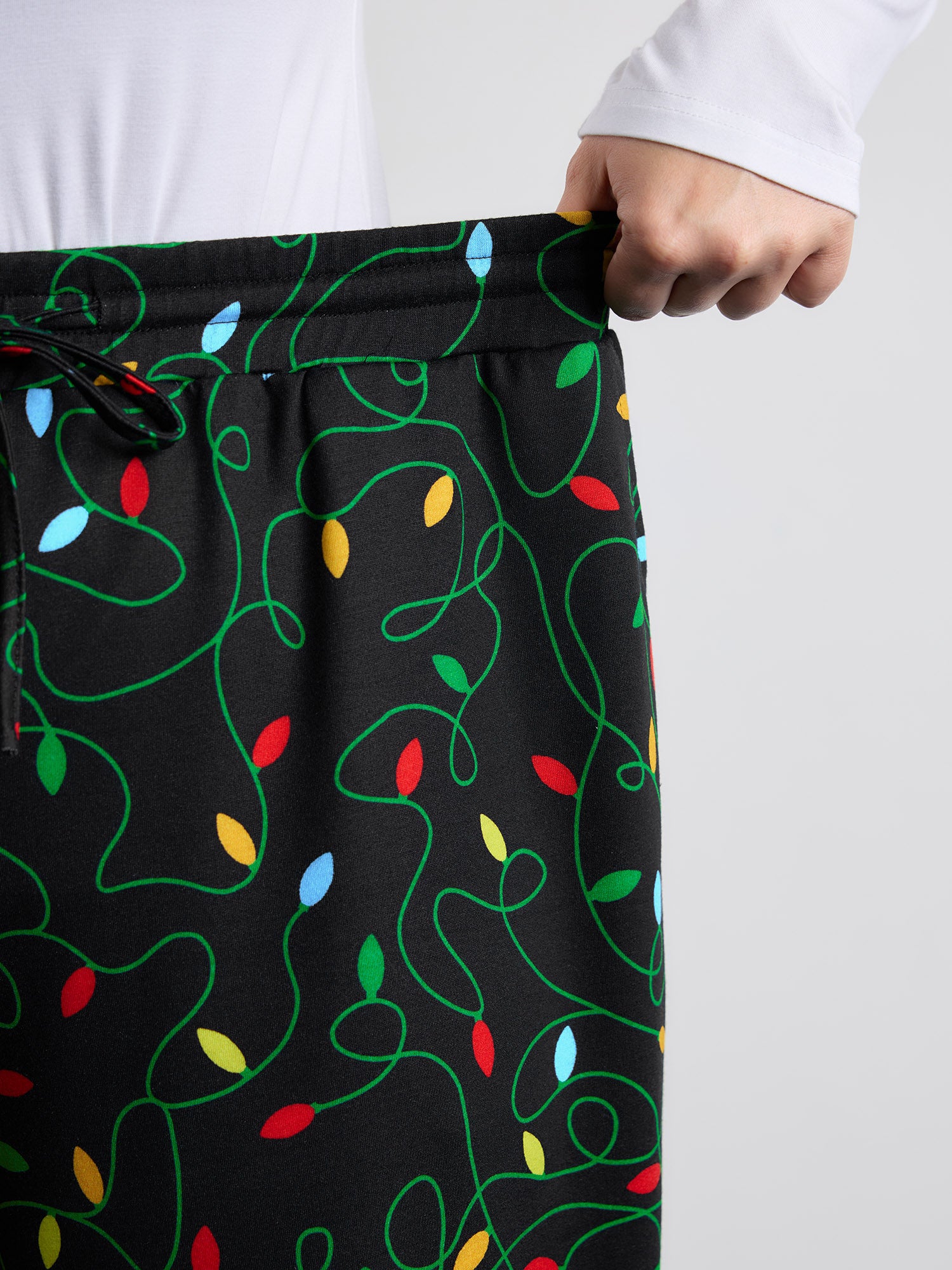 Colorful Lights Pattern Stretchy-Fit Pants