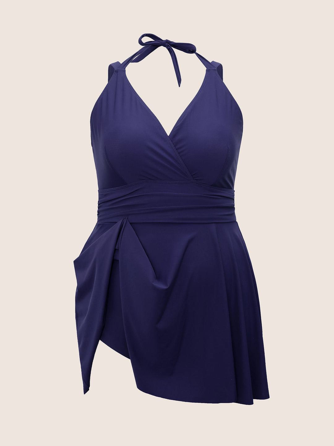 Halter wrap swim dress best sale