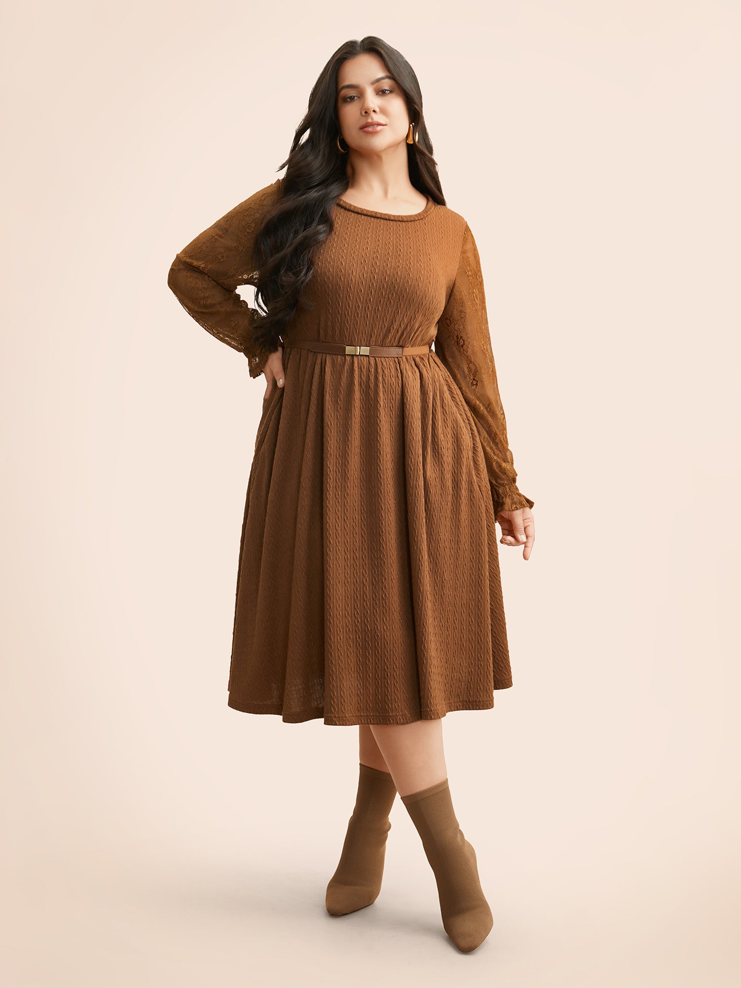 textured mesh dress Textured Mesh Patchwork Ruffles Dress – BloomChic