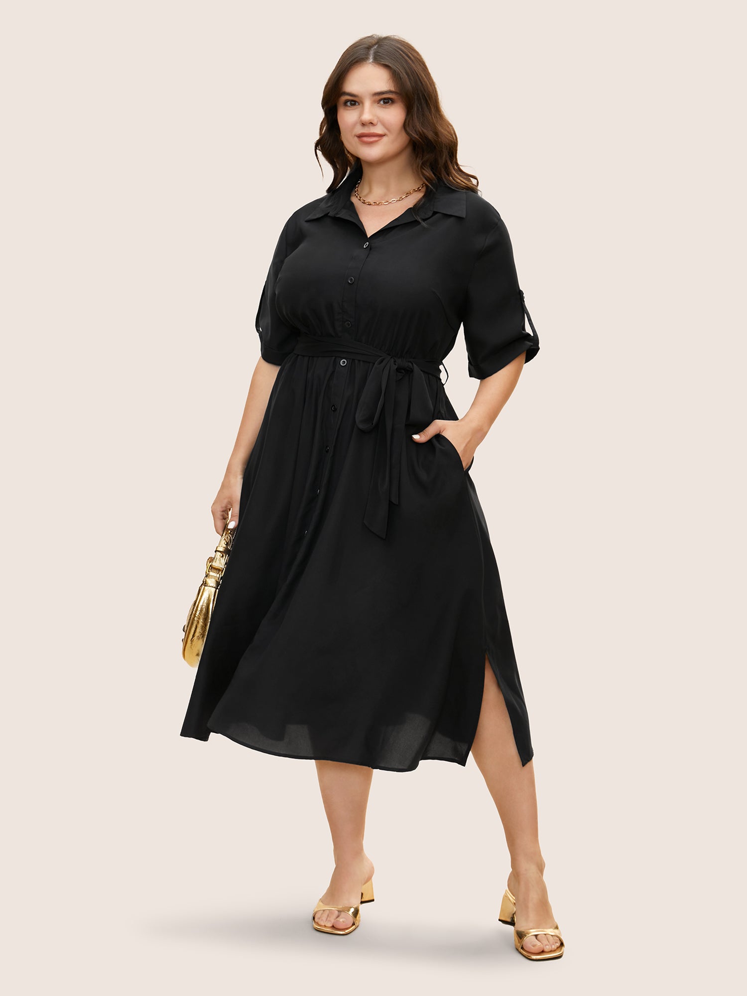 ZENNILO Plus Size T-Shirt Dress For Women - Flowy Swing Tunic With Pockets, Black, Size Large