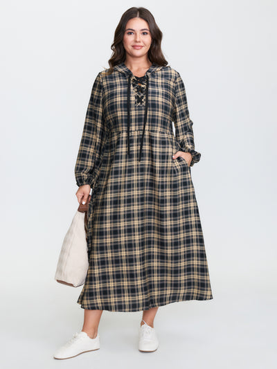 knee length dresses for ladies Perfect Plaid Shirt Dress Large main image 0