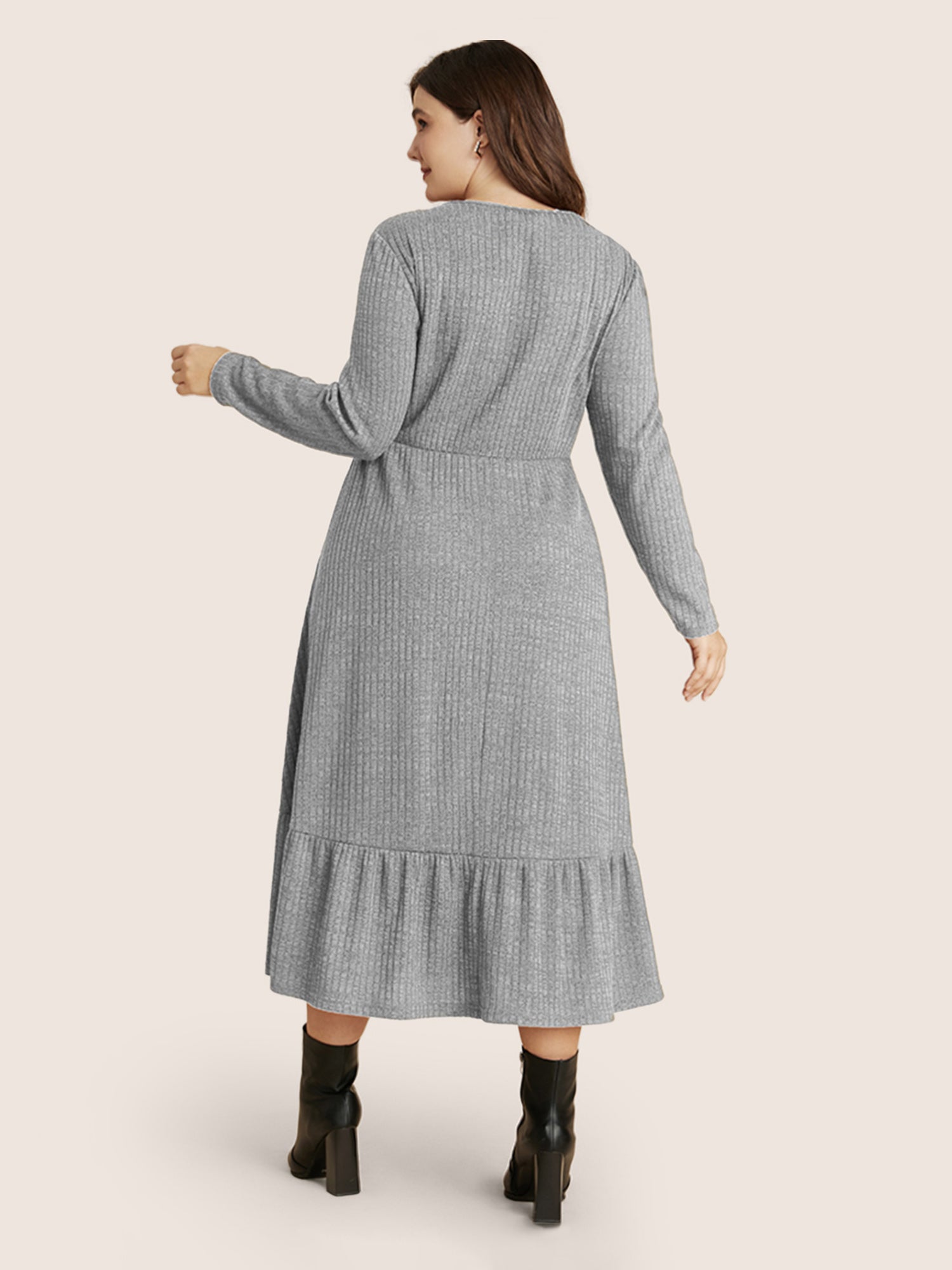 Ruffle Hem Dress Without Bag