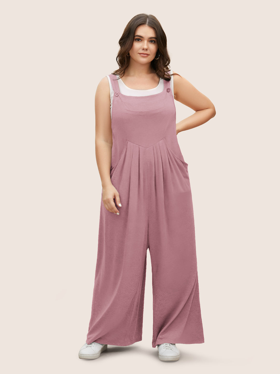 Supersoft Essentials Solid Pleated Pocket Jumpsuit – BloomChic 