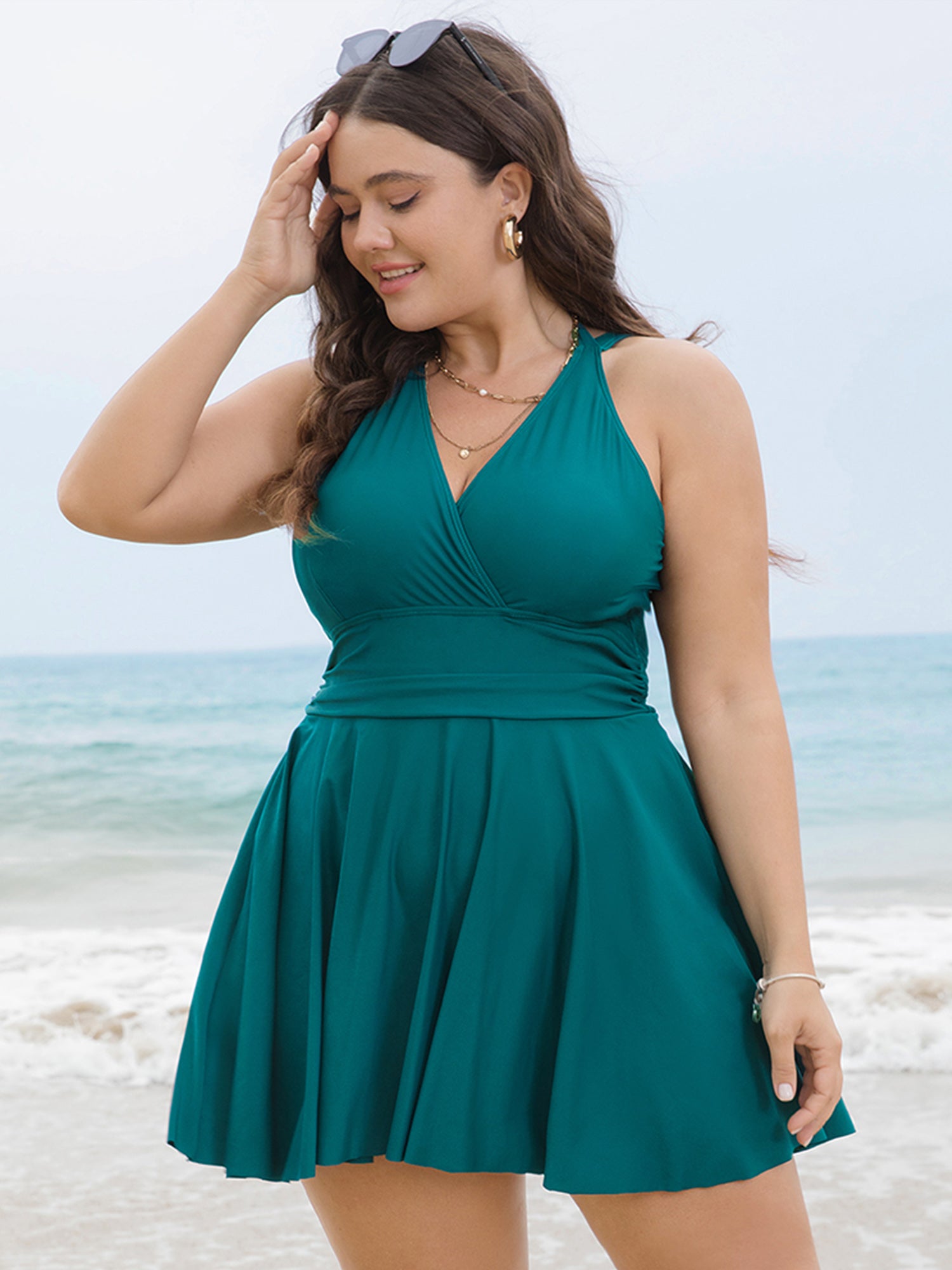 Womens plus swimdress sales