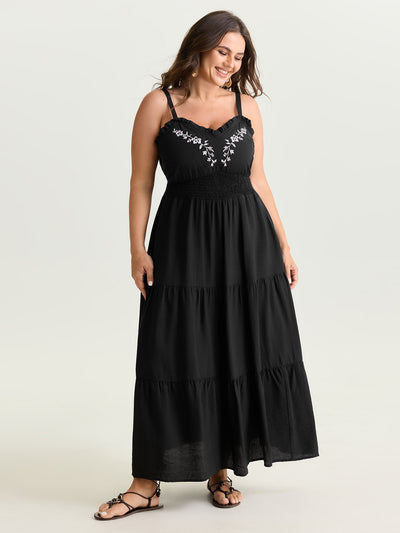 white christmas dresses Plus Size Floral Chiffon Wedding Guest Dress for Elegant Occasions main image 0