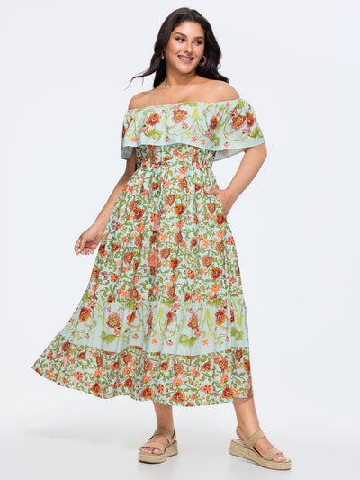 long maxi dress short sleeves Francesca - Short Sleeve Maxi Dress