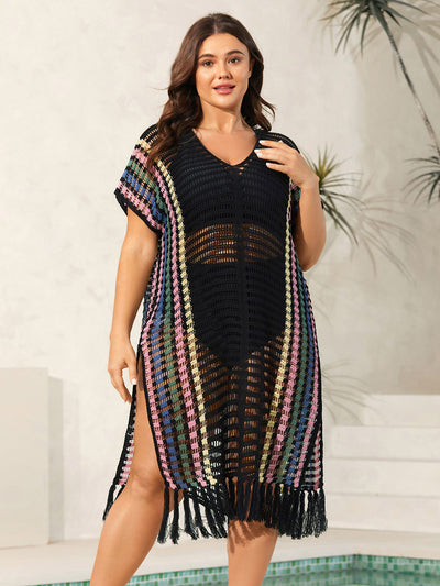Plus Size Crochet Cover Up Dress - Women's Beach Swimsuit Cover Up Boho Style