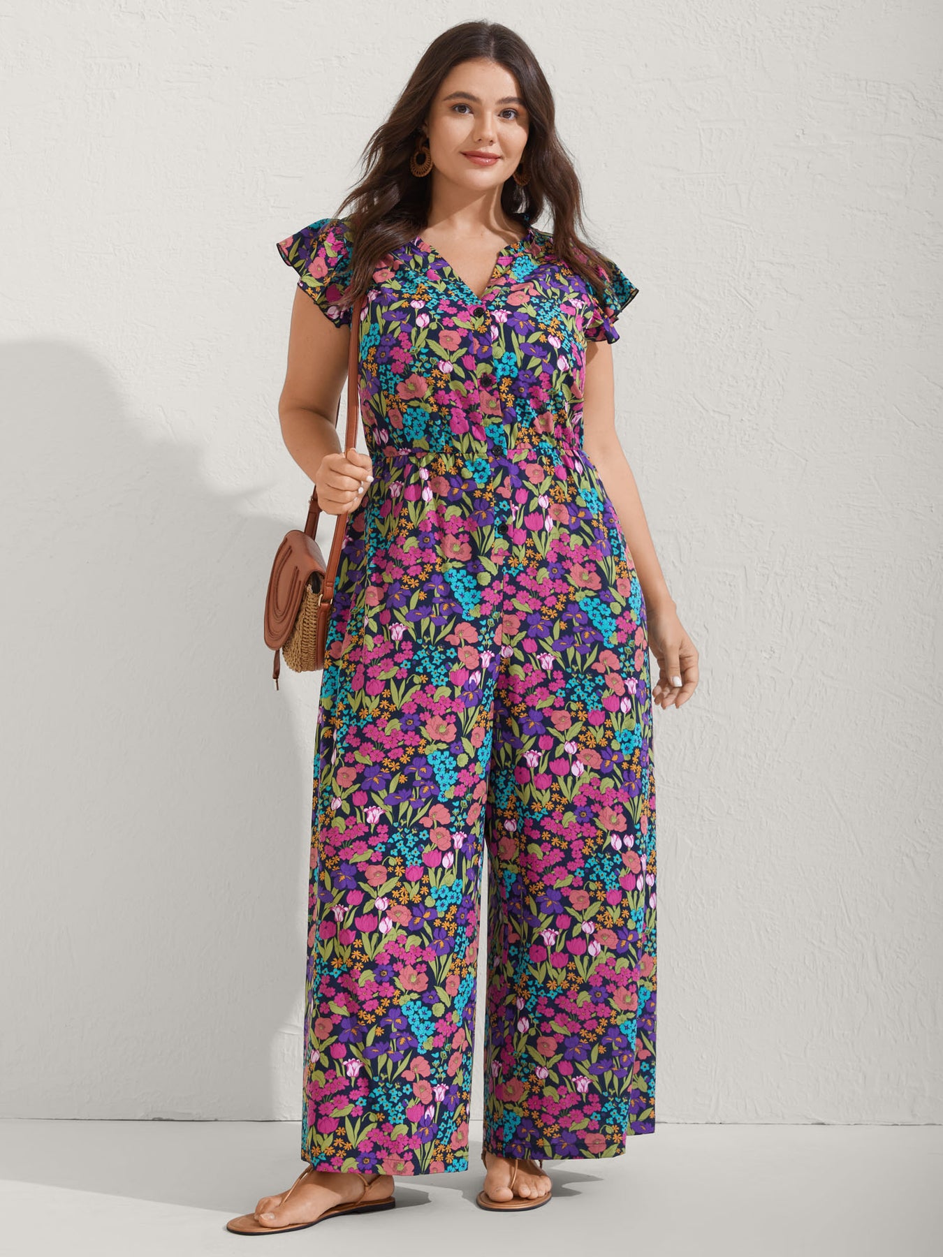 Sunkissed Floral Print Button Wide Leg Jumpsuit BloomChic sunkissed-floral-print-button-wide-leg-jumpsuit-bloomchic