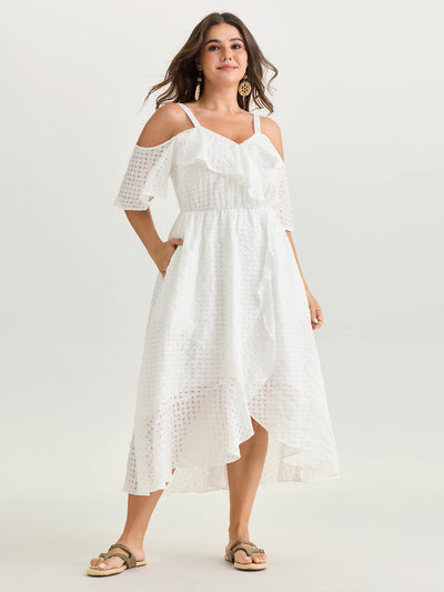 white christmas dresses Shirred Floral Maternity Sun Dress