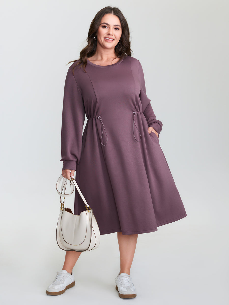 midi bloomchic dresses BloomChic Midi Dress Size 26 Burgundy Smocked Tiered Shirt Dress New