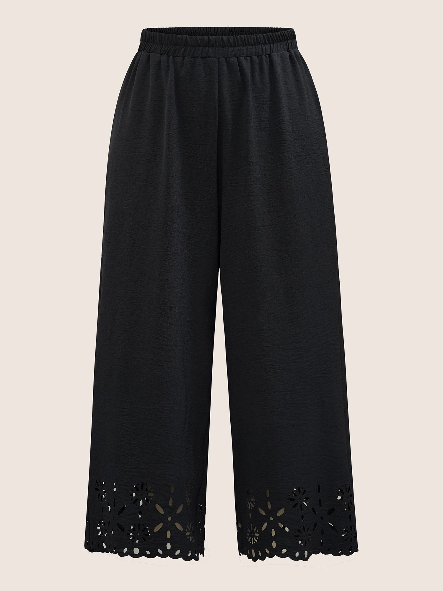 Elastic Waist Printed Wide Leg Pants