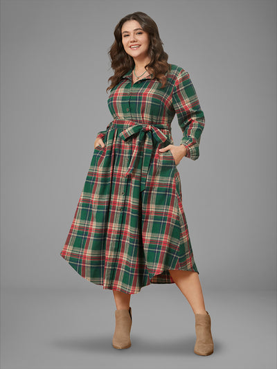 Long Sleeve Dress Tagged "Plaid" BloomChic Long Sleeve Dress Tagged "Plaid" BloomChic