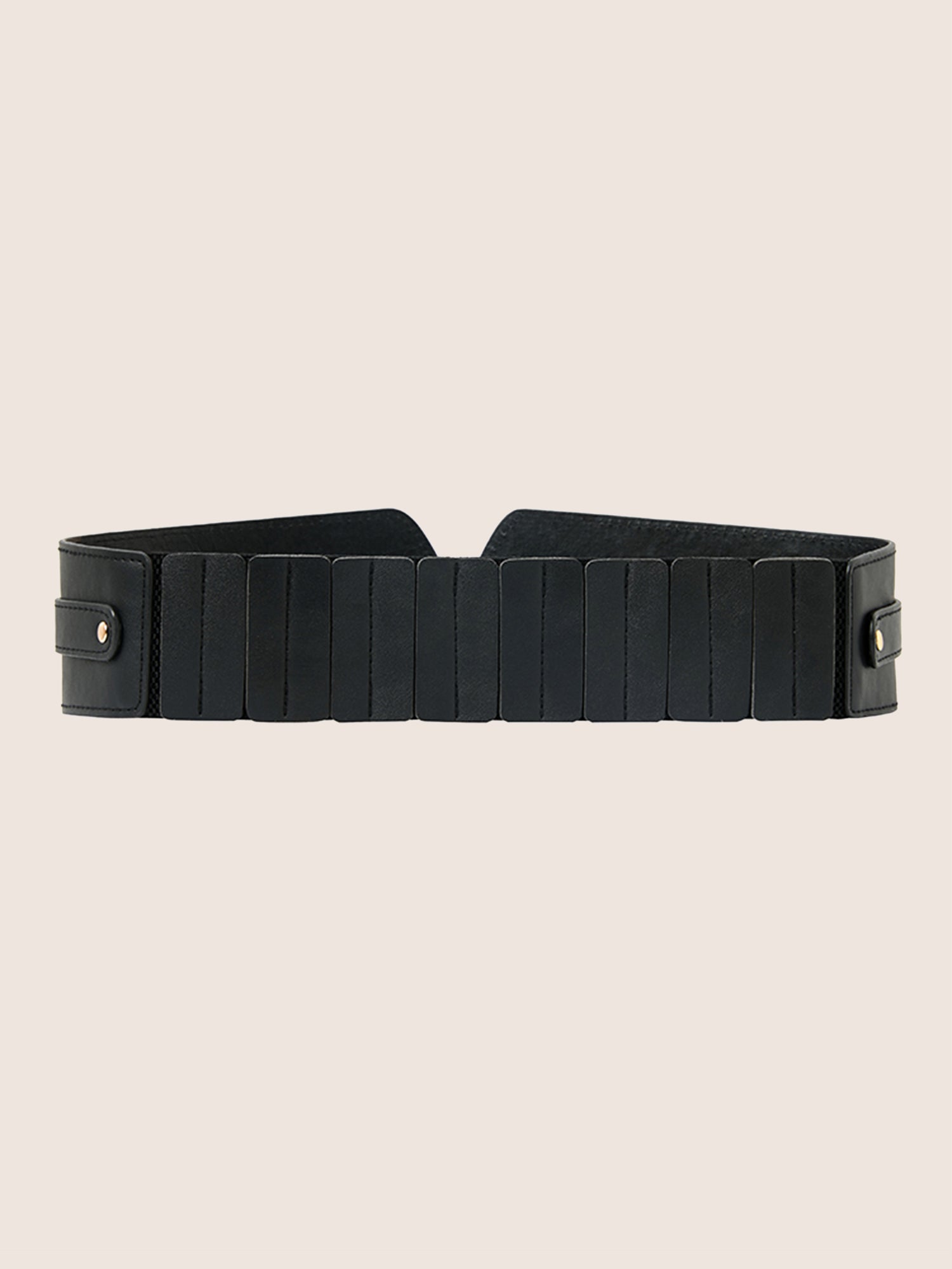 Minimalist Metal Buckle Wide Elastic Belt