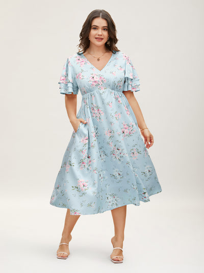 Plus Size and Curvy Floral Dresses for Women Sizes 10-30 | BloomChic   Tagged "Blue"