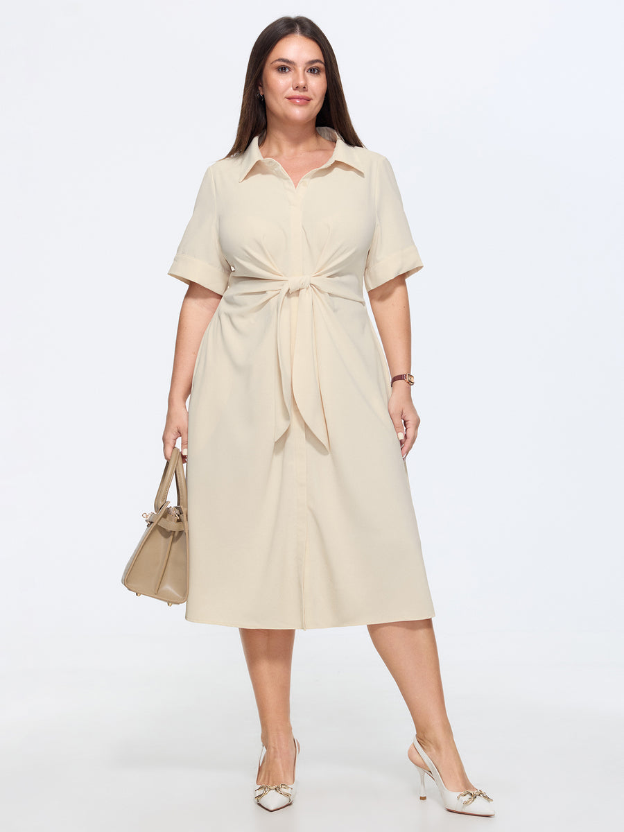 knotted shirt dress Gray Knotted T-Shirt Mini Dress
