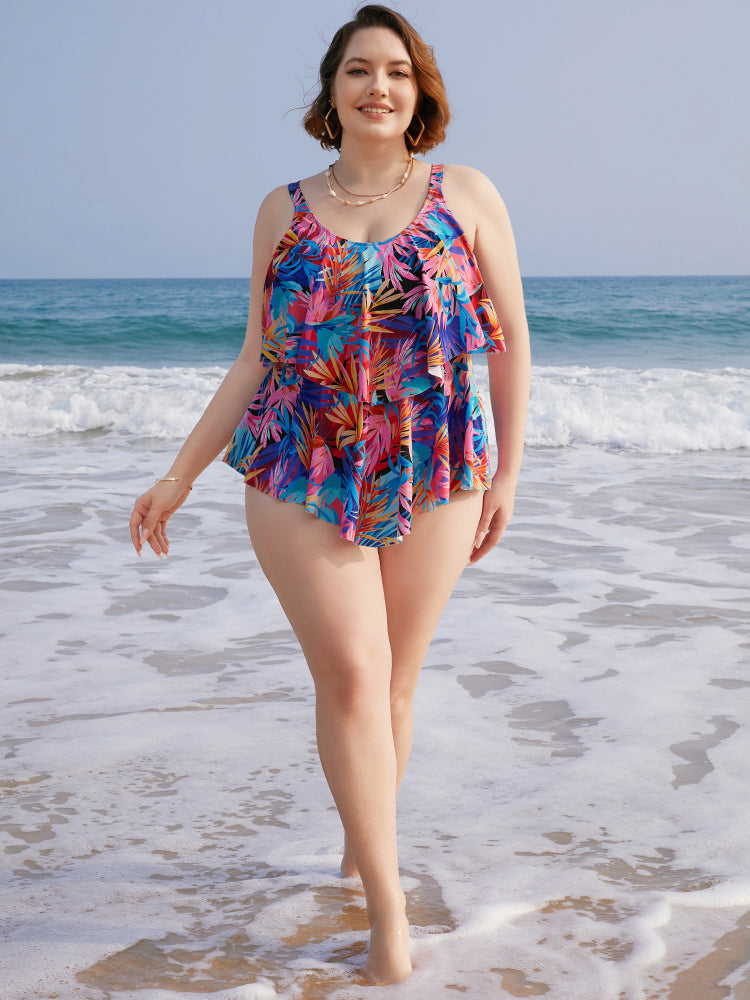 tiered bathing suit tops