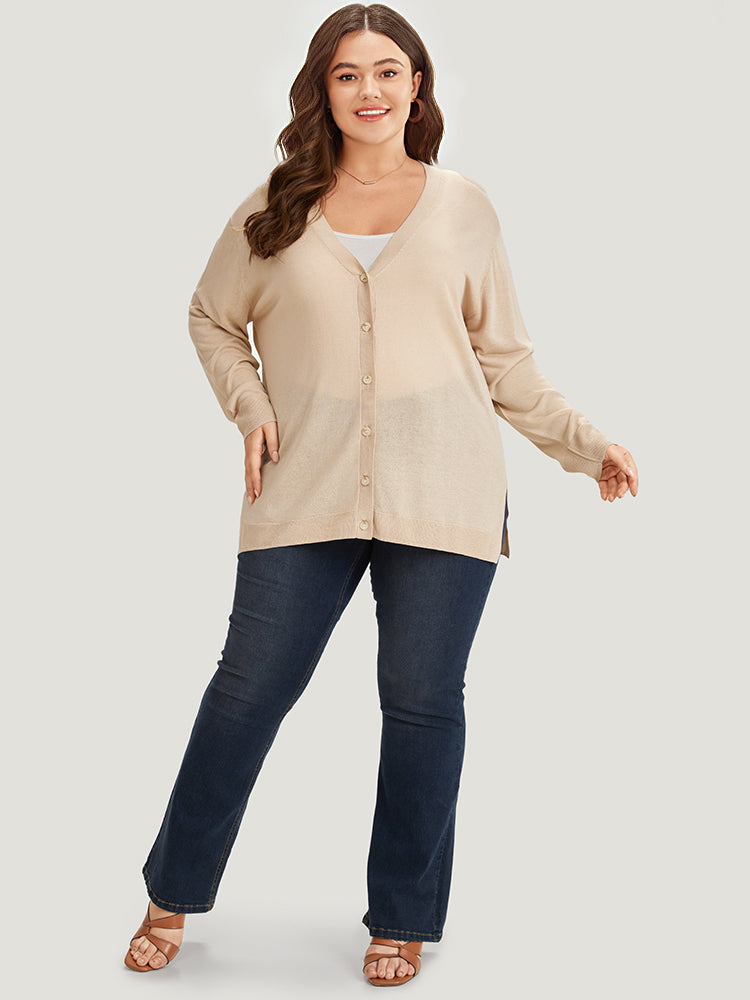 Supersoft Essentials Solid Button Through Loose Cardigan