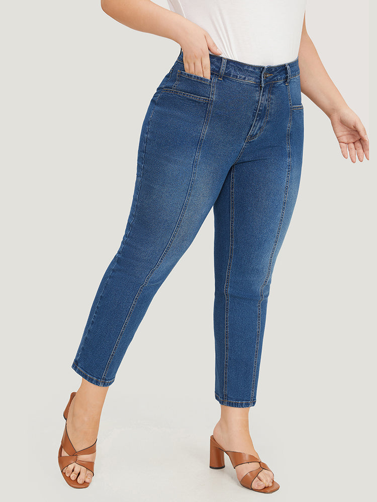 Terra & Sky Solid Navy Blue Jeans Size 2X (Plus) - 28% off