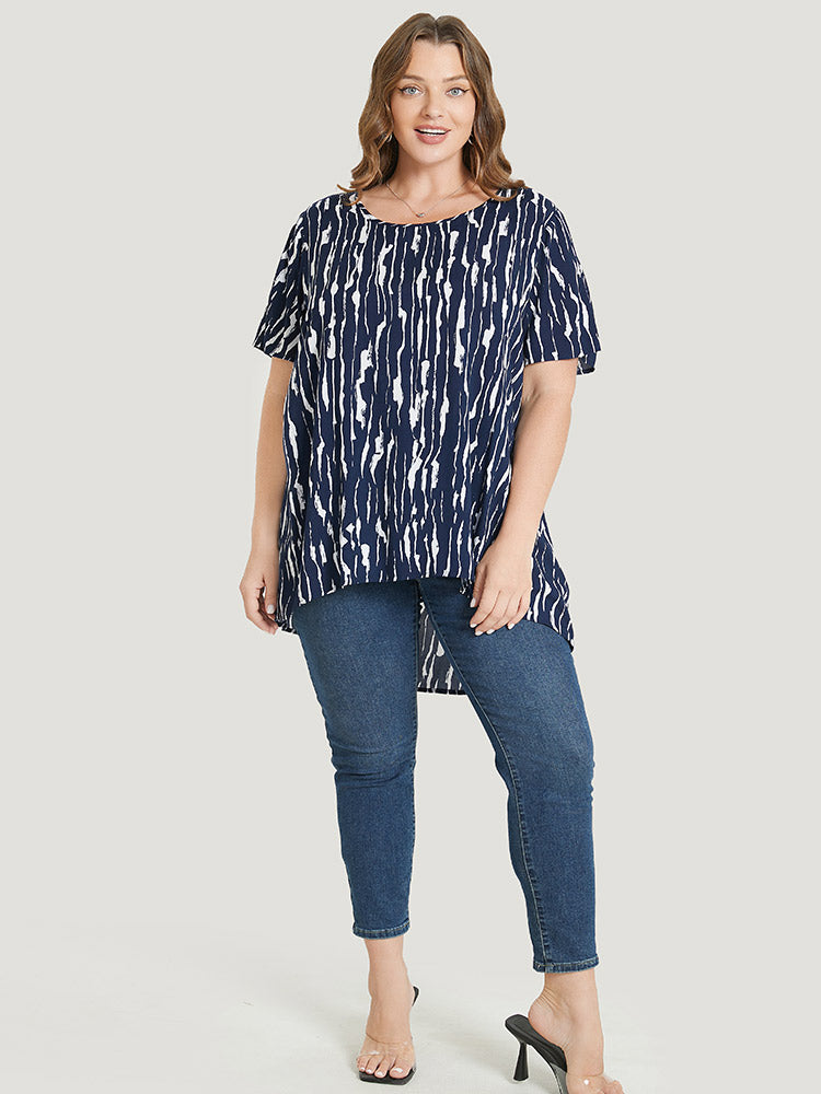 Water Ripple High Low Hem Blouse – BloomChic