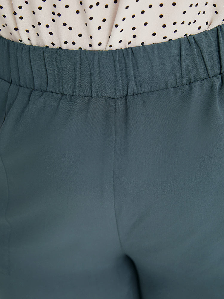 Supersoft Essentials Solid Patched Pocket Split Side Pants