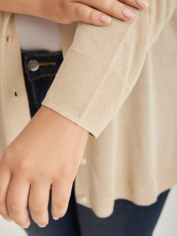 Supersoft Essentials Solid Button Through Loose Cardigan