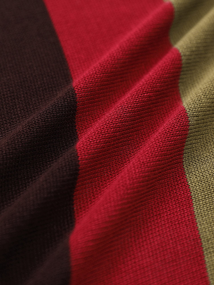 Supersoft Essentials Rainbow Striped Patched Pocket Open Front Cardigan