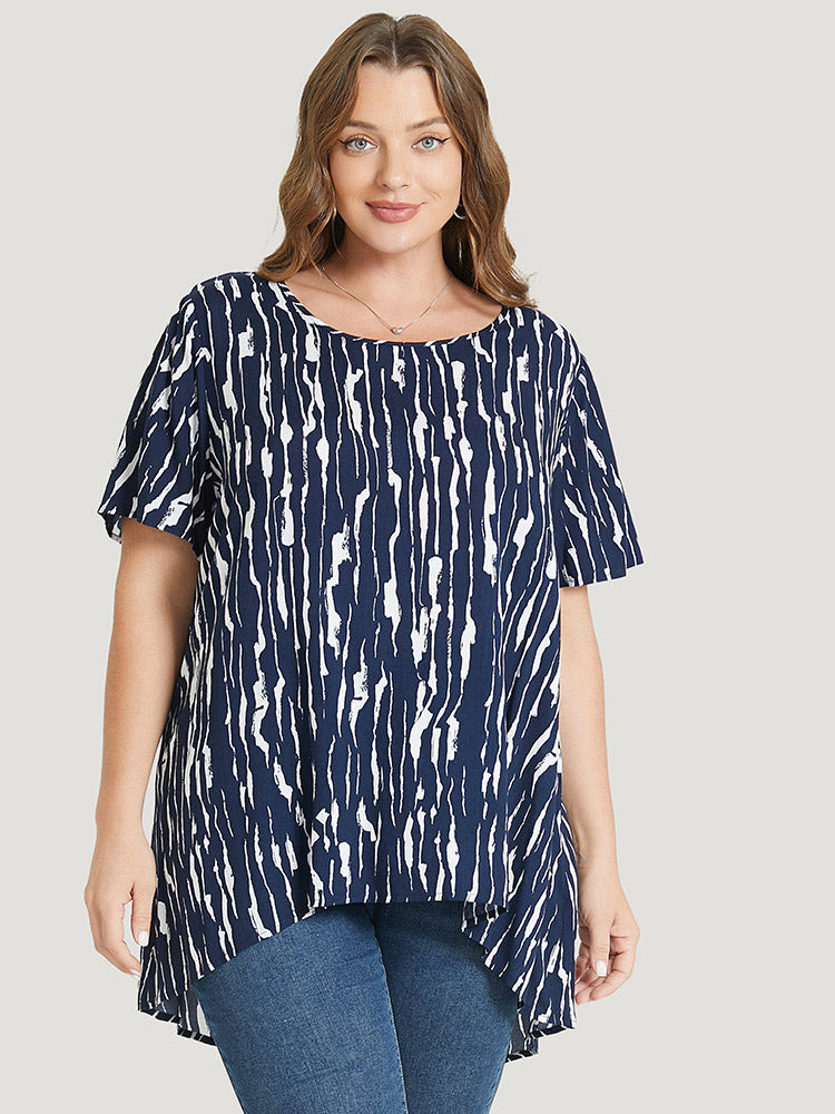 Water Ripple High Low Hem Blouse – BloomChic