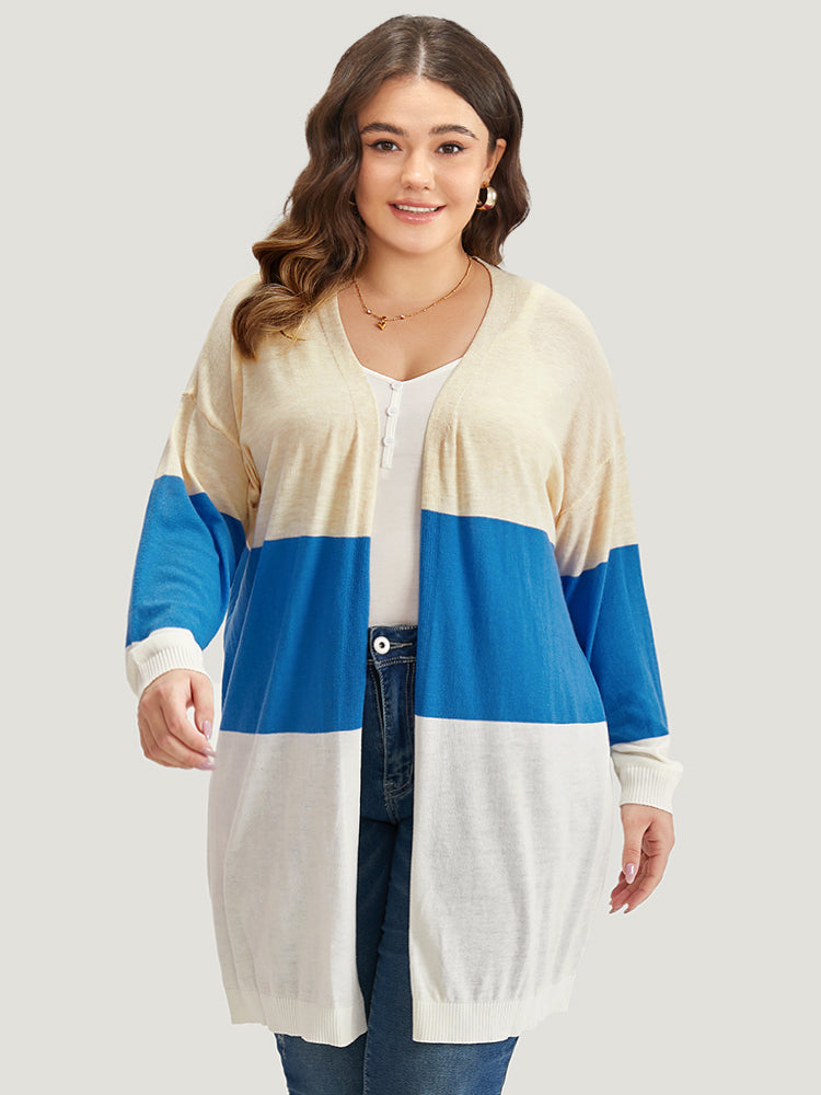 Supersoft Essentials Contrast Open Front Lightweight Cardigan